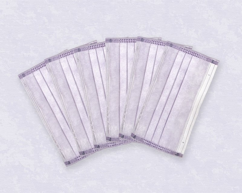 [Yilun] Three-layer flat medical mask, lightweight version Morandi-Mo Purple (30 pieces/box) - Face Masks - Other Materials Purple