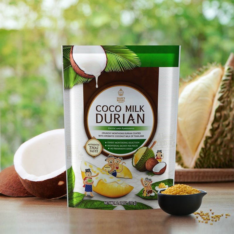 Siam's Royal Coco Milk Durian 70g - Snacks - Plastic Gold