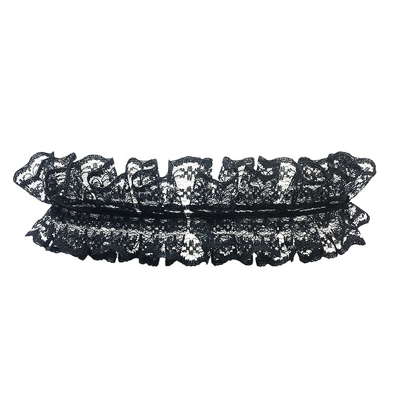 Black lace necklace - สร้อยคอ - กระดาษ สีดำ
