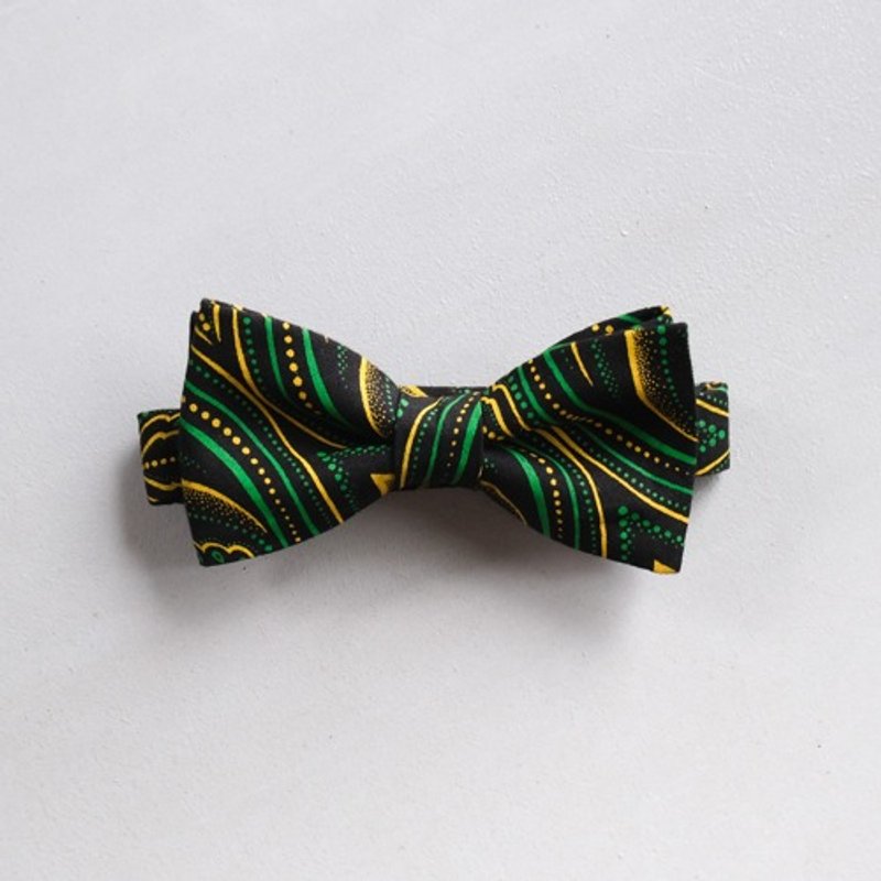 Shweshwe Fabric Bow Tie Shweshwe Black - อื่นๆ - ผ้าฝ้าย/ผ้าลินิน 