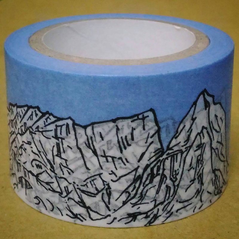 地球山水冊頁—ㄚㄌ 山水長卷和紙膠帶 30 mm - 紙膠帶 - 紙 白色