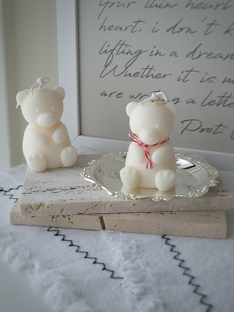 Shaped Candle Bear Style Gift Candle Tray - Candles & Candle Holders - Wax 