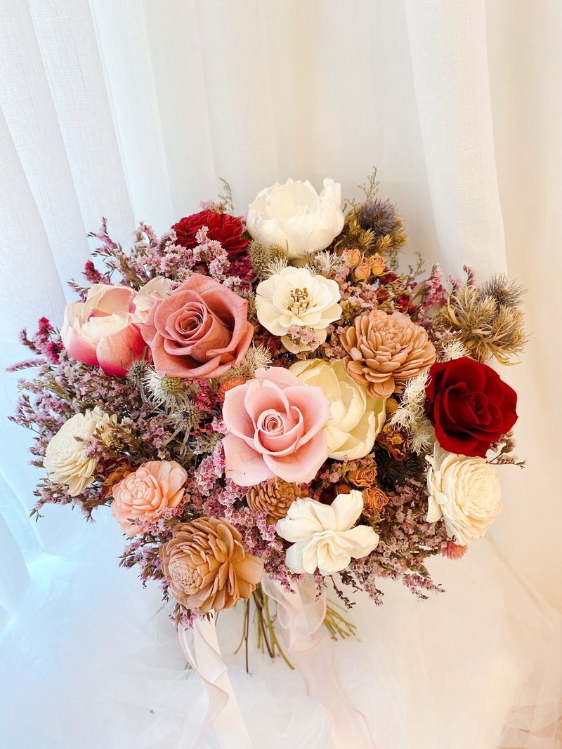 Preserved Flower/ Bridal Bouquet/ American Purple Thistle Bouquet - Dried Flowers & Bouquets - Plants & Flowers 