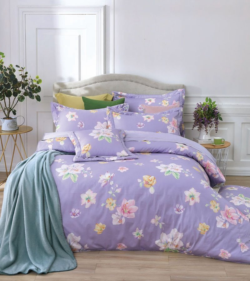 【R880】100% Cotton Combed 60s, 7-Piece Bedding Sets - เครื่องนอน - ผ้าฝ้าย/ผ้าลินิน สีม่วง