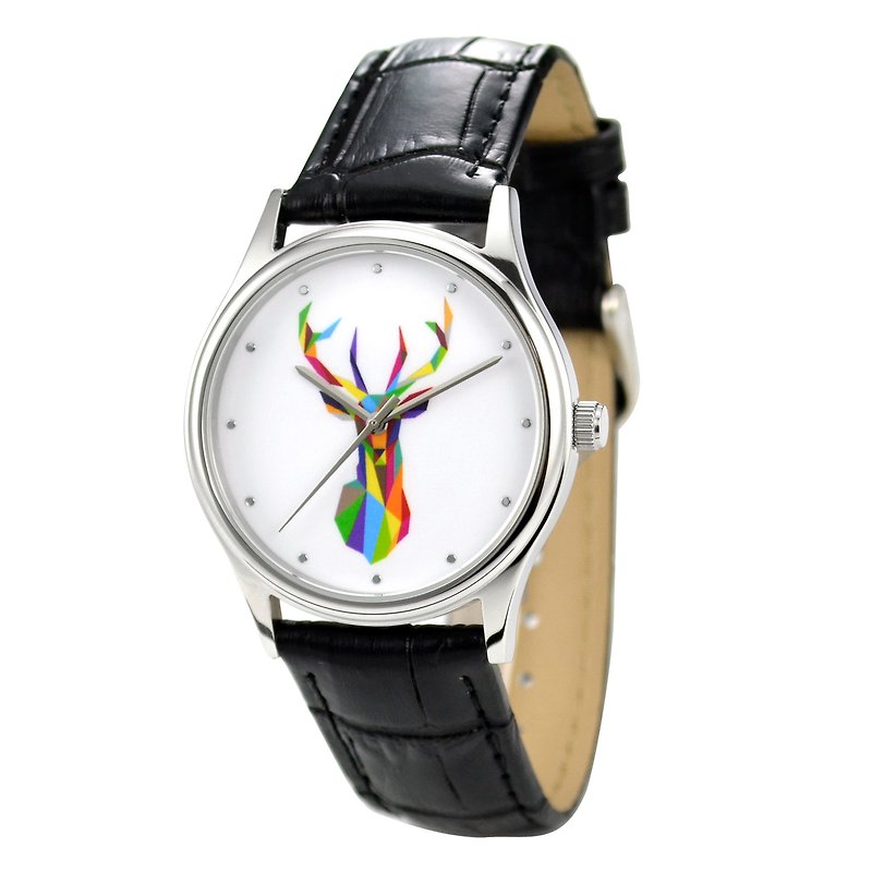 Illustrator red deer Watch I Unisex I Free shipping worldwide - Women's Watches - Other Metals Multicolor