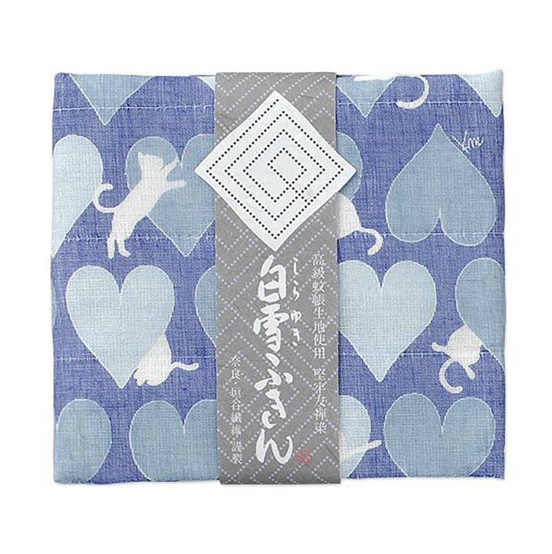京友禪染萬用巾 / 貓藍色 - 桌布/桌巾/餐墊 - 棉．麻 藍色