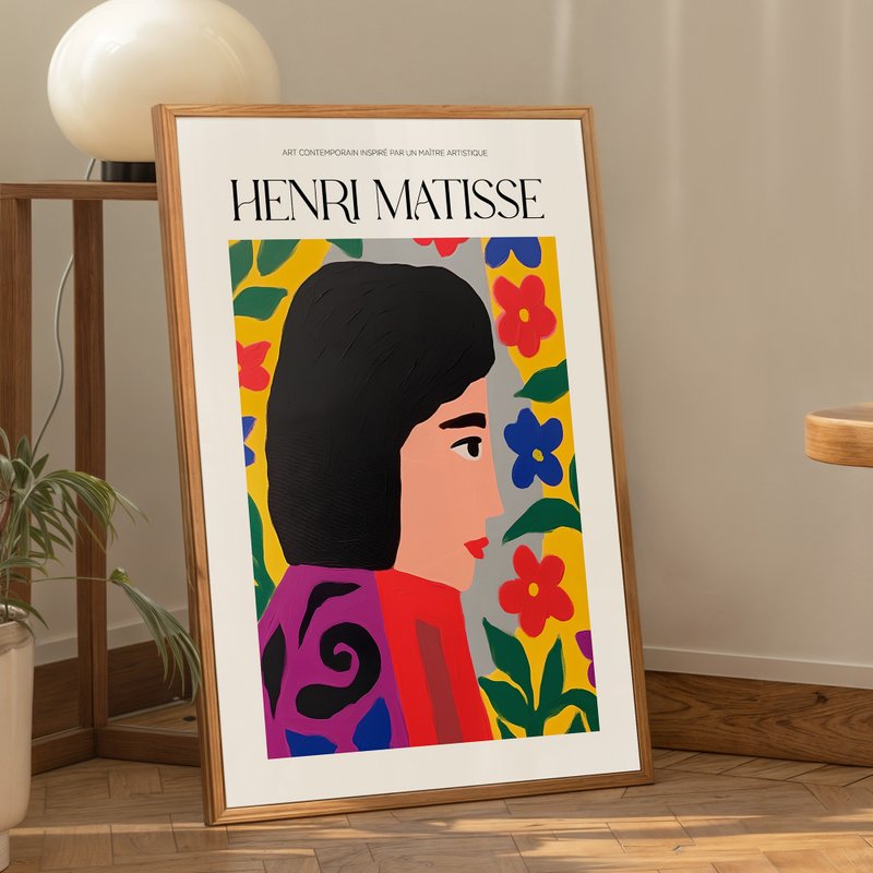 花牆側影 / マティス巨匠スタイル 掛け絵 絵画コア ポスター フレームなし アートデコレーション - ポスター・絵 - 紙 