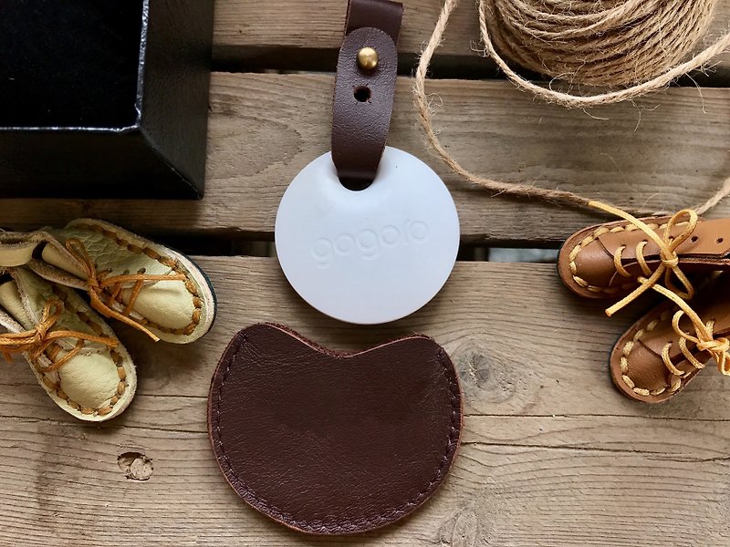 Hand-made leather ─ GOGORO key ring. Mushroom poet leather hand-made. (key Locomotive key ring - ที่ห้อยกุญแจ - หนังแท้ สีนำ้ตาล