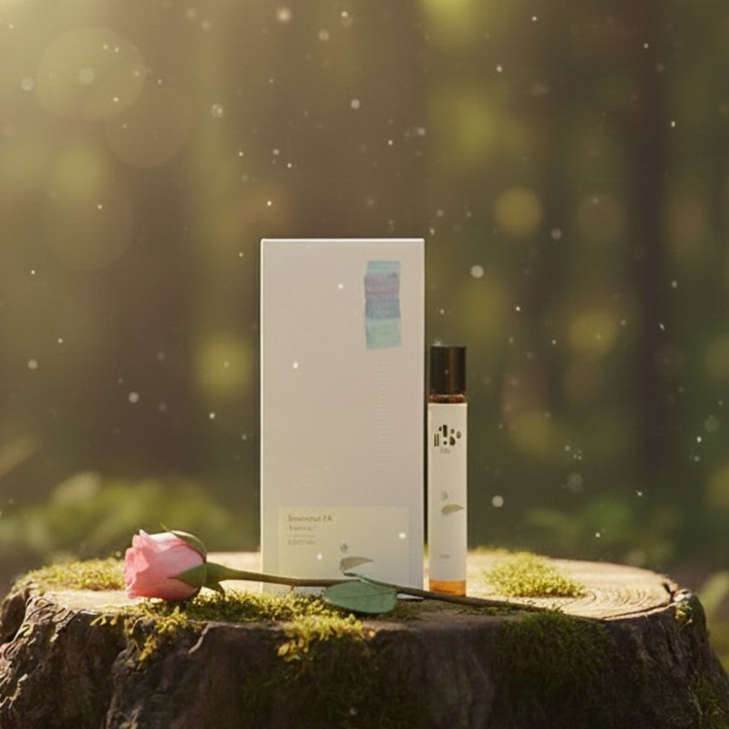 【沉穩花木】徐徐精油滾珠 - 身體乳/按摩油 - 精油 藍色