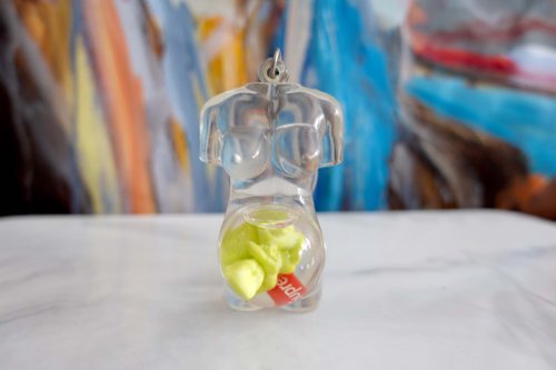 77 極美品 未使用 レア 90s 妊婦 胎児 スケルトン クリア キーホルダー アメリカのタイドブランド最高の透明な人体妊婦赤ちゃん