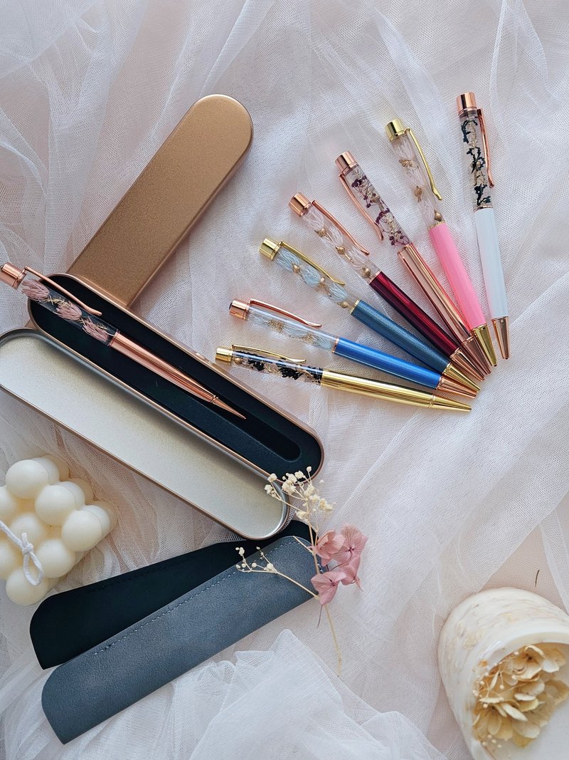 【永生花筆】手作浮游花筆 生日 送禮 聖誕禮物 畢業 謝師禮 情人 - 原子筆/中性筆 - 其他材質 