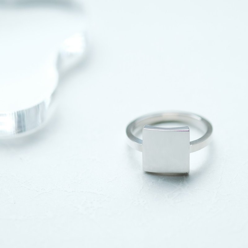 Minimal square minimal square ring Silver 925 - General Rings - Other Metals Silver