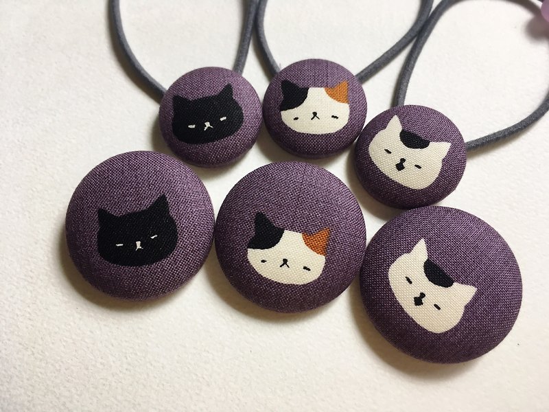 hm2. Squinting meow. 1 into a single bundle withholding - Hair Accessories - Cotton & Hemp Purple