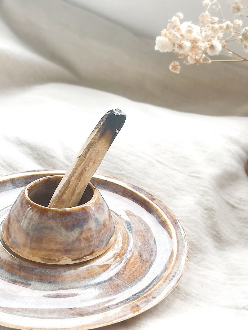 Handmade Pottery | Incense/ Santo Palo Holder - น้ำหอม - ดินเผา สึชมพู