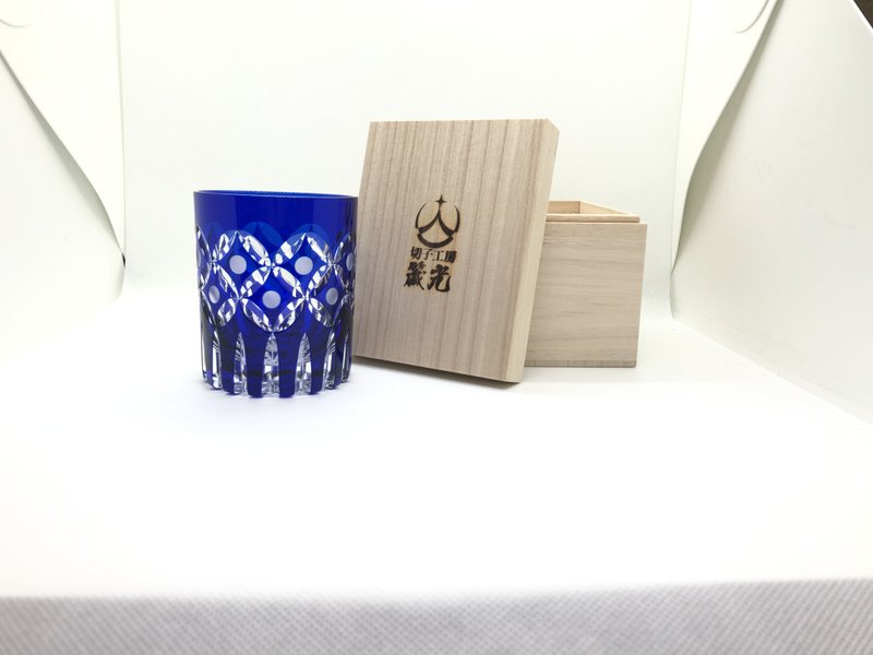 玉七宝に氷山ロックグラス - 玻璃杯 - 玻璃 藍色