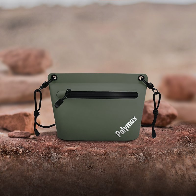 Waterproof portable triangle bag-rosemary green/side bag/lightweight - Messenger Bags & Sling Bags - Waterproof Material Green