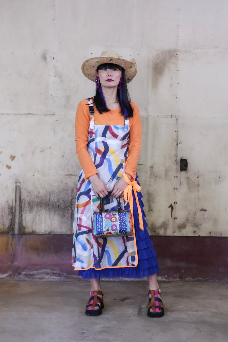 Colorful paint layered dress - One Piece Dresses - Cotton & Hemp Multicolor