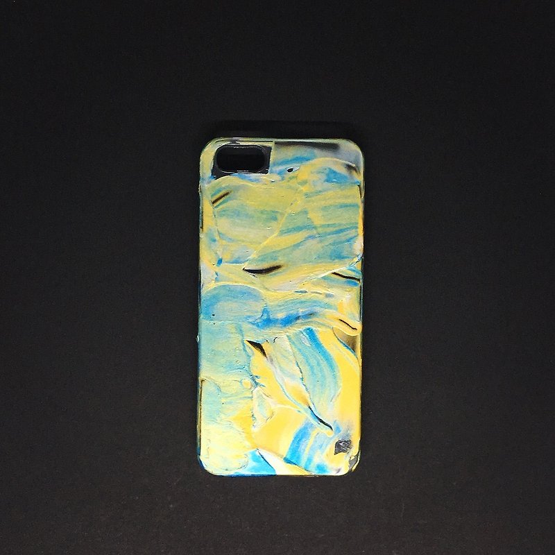 Acrylic 手繪抽象藝術手機殼 | iPhone 5s/SE |  Golden Splash - 手機殼/手機套 - 壓克力 金色