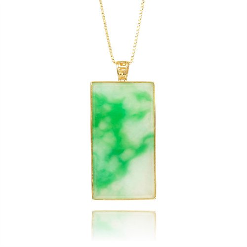 正佳珠寶 Gemsrich Jewelry 【正佳珠寶】翡翠 頂級冰種飄陽綠 4.4g 平安無事牌 天然A貨翡翠