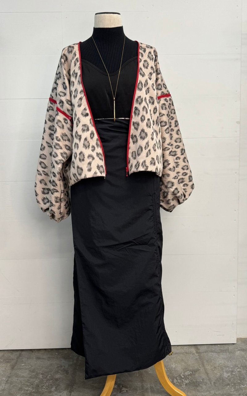 mash up outfits  ブラック×レオパード　即納 - 女西裝外套 - 聚酯纖維 綠色