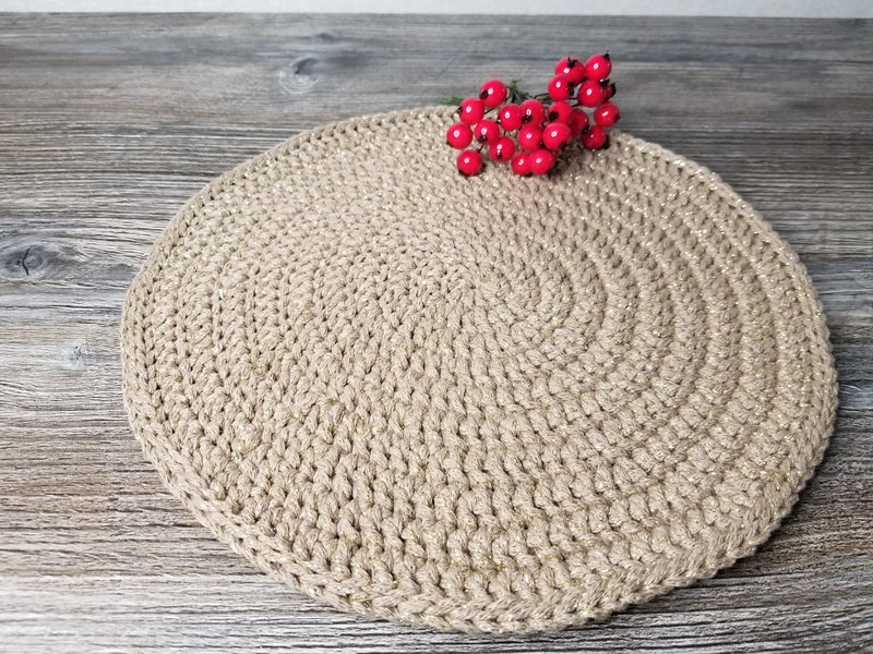 Crochet napkins Table coasters Doily Table decoration Boho decor Placemats - ผ้ารองโต๊ะ/ของตกแต่ง - ผ้าฝ้าย/ผ้าลินิน 