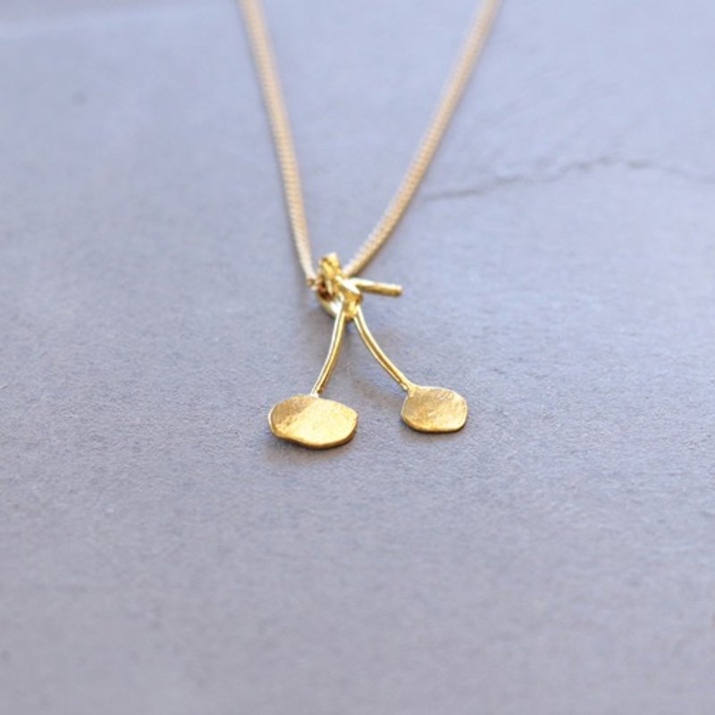 さくらんぼ | ネックレス | N467 - 項鍊 - 其他金屬 金色