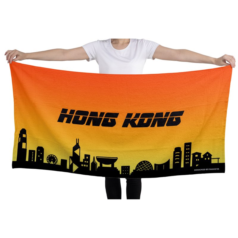【香港維港夕陽】】單面毛巾 - 毛巾/浴巾 - 其他人造纖維 多色