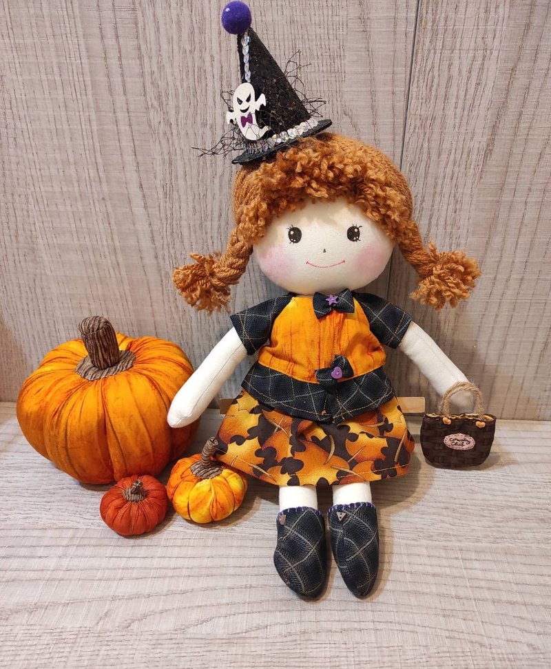 Beni 31cm handmade doll-Halloween party outfit - ตุ๊กตา - ผ้าฝ้าย/ผ้าลินิน 