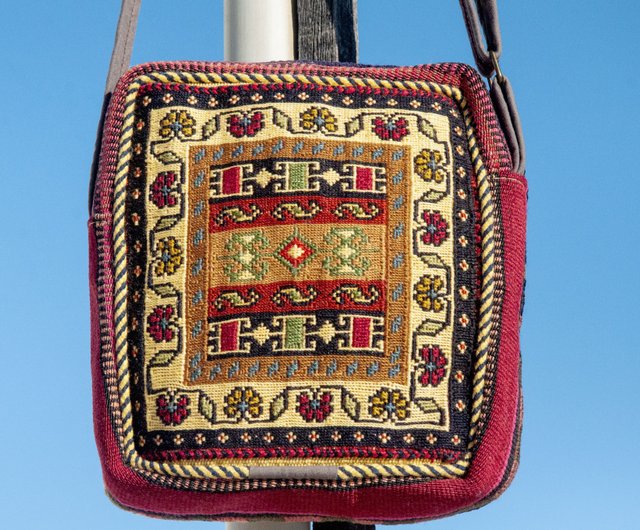 Embroidered crossbody 2024 bag made in turkey