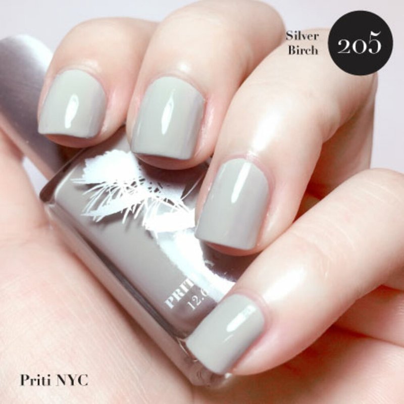 標籤瑕疵出清 | 205 Silver Birch |  Priti NYC 美麗紐約 - 指甲油/指甲貼 - 顏料 灰色