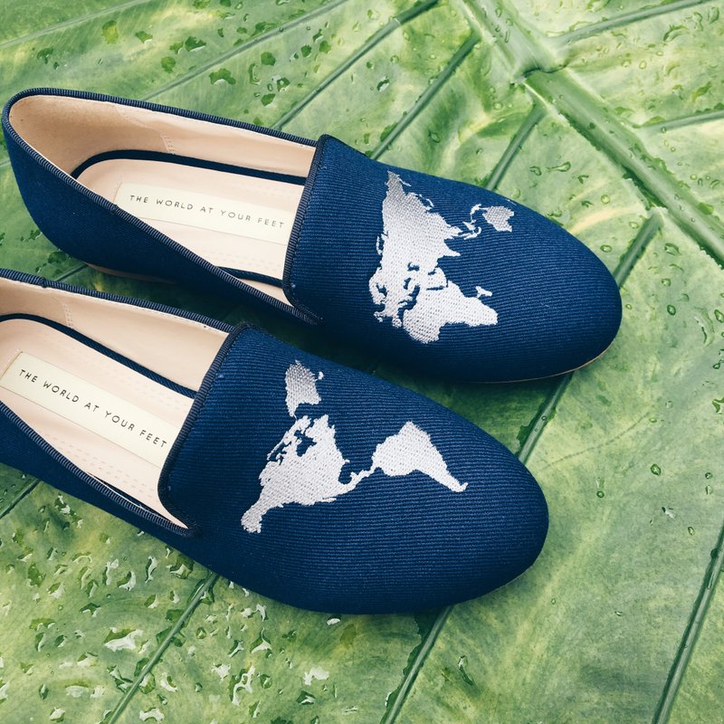 Classic Loafers (Ocean) - 女休閒鞋/帆布鞋 - 棉．麻 藍色