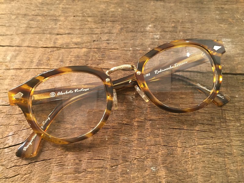 Absolute Vintage-Rednaxela Terrace (Rednaxela Terrace) Vintage pear-frame plate glasses-Brown - กรอบแว่นตา - พลาสติก 