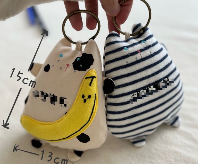 赤ちゃんの古着変身シリーズ。猫のキーホルダー。 - ショップ 5