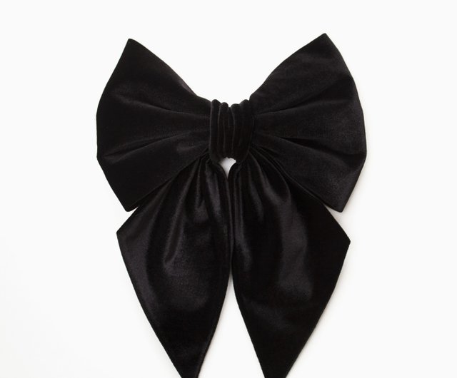 Black Oversized Velvet Hair Bow