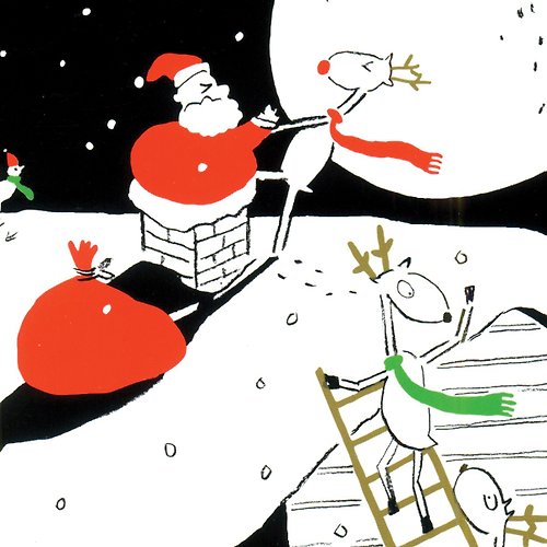 miju 米豬 聖誕卡-2021聖誕老人與麋鹿日常聖誕明信片2號-聖誕夜驚魂