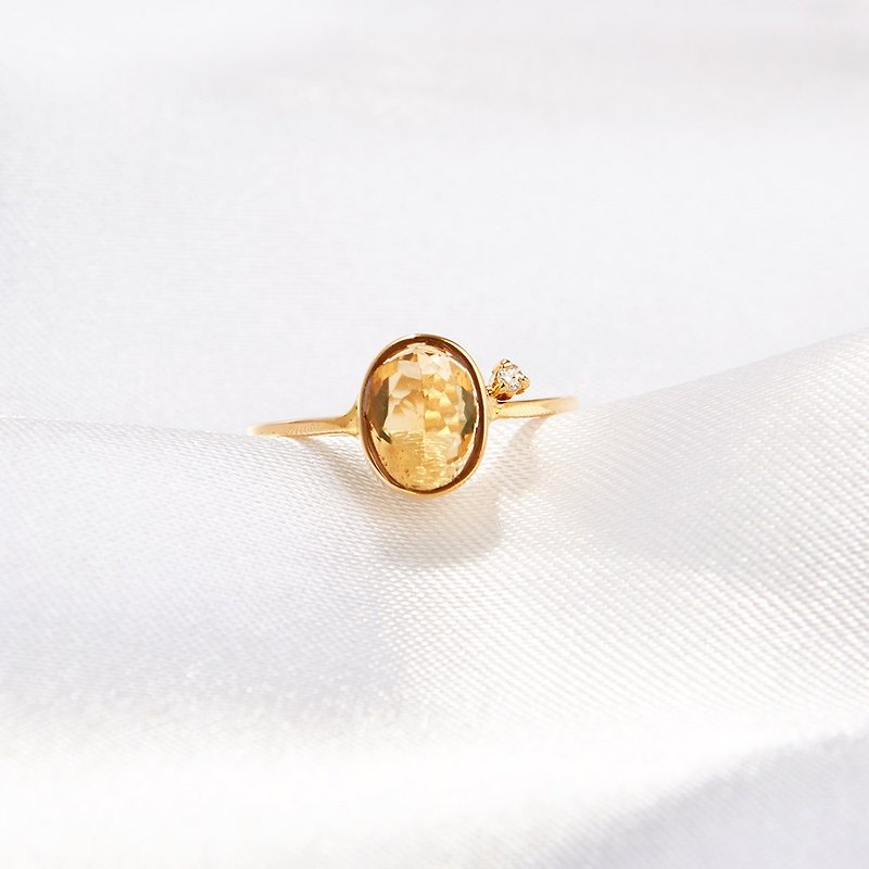 K10 Diamond Opal Small Diamond Ring - General Rings - Precious Metals Gold