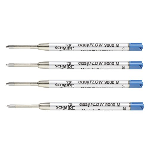 ARTEX風格書寫精品 德國SCHMIDT超滑溜中油性鋼珠筆芯4入優惠組 藍 (#EasyFLOW9000)