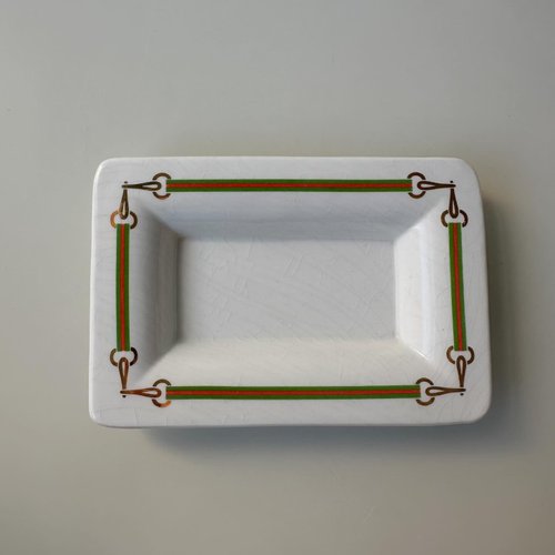 GUCCI ヴィンテージプレート　皿 GUCCI クラシックレッドリボン x ホースビット チェーン 磁器プレート