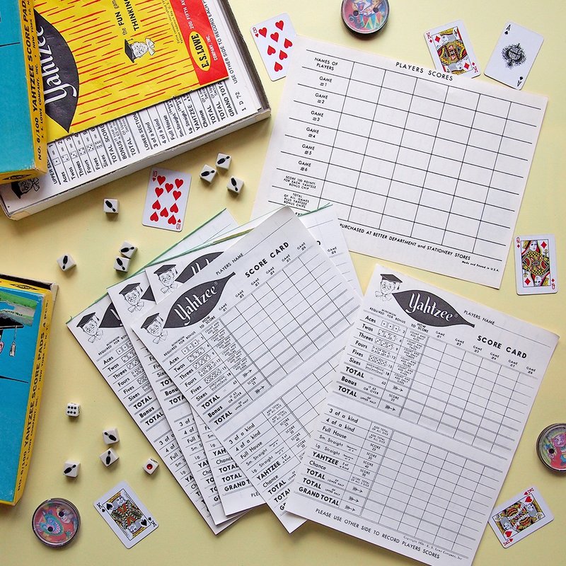 骰子遊戲記分卡－2P－ - 筆記本/手帳 - 紙 白色