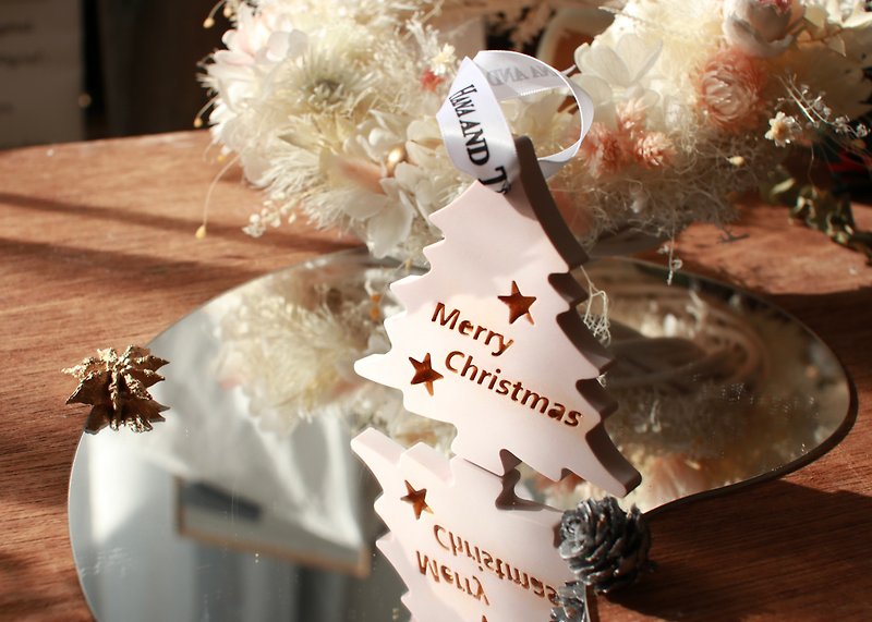 【クリスマスギフトボックス】クリスマスツリー出品/クリスマスツリー香石/クリスマスギフト/交換ギフト/法人ギフト - 置物 - その他の素材 ピンク