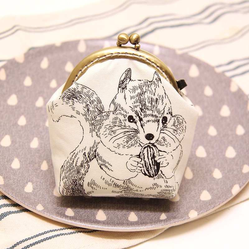 Rolia's hand-made squirrel mouth gold package * limited hand - Coin Purses - Cotton & Hemp Multicolor