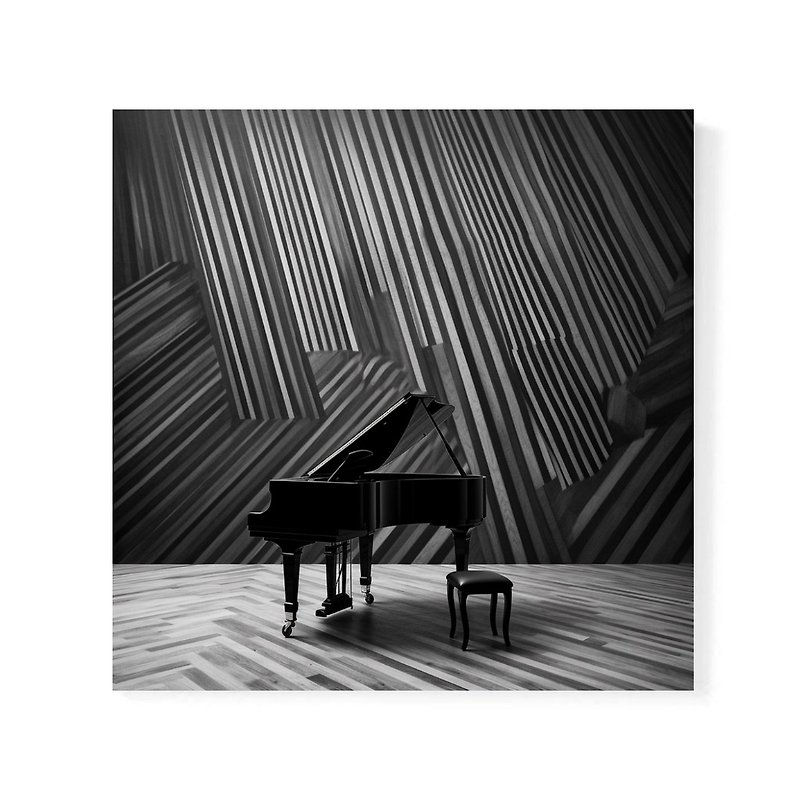 |Frameless painting|Piano|Decorative painting| - Wall Décor - Waterproof Material White