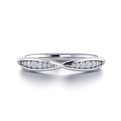 Purplemay Jewellery 【PurpleMay Jewellery】純18K白金蝴蝶結鑽石戒指 婚戒訂製 R007