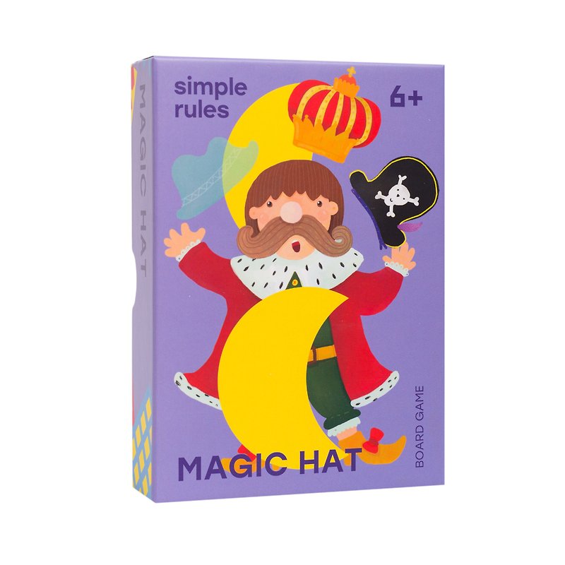 【厳選プレゼント】簡単ルール・見えない帽子・魔法の帽子・ロシアの子供用ボードゲーム - 知育玩具・ぬいぐるみ - 紙 パープル