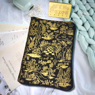 予約注文エリア-Alice Series-USA Limited Cloth Series- ブラック Gilding Alice Zipper Book Jacket-