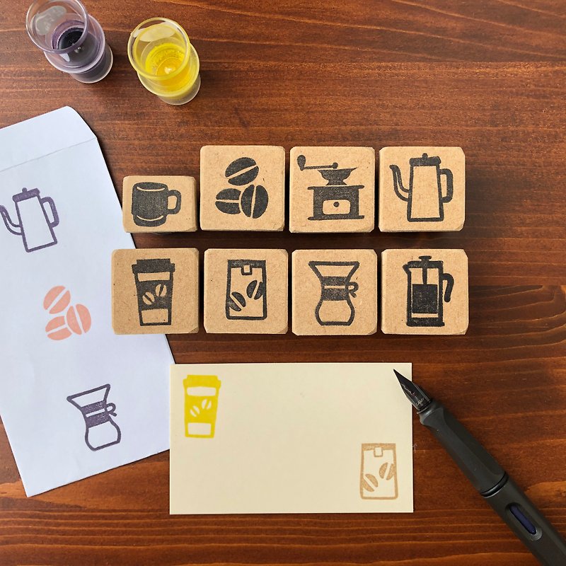 Coffee icon stamp set - Stamps & Stamp Pads - Other Materials White