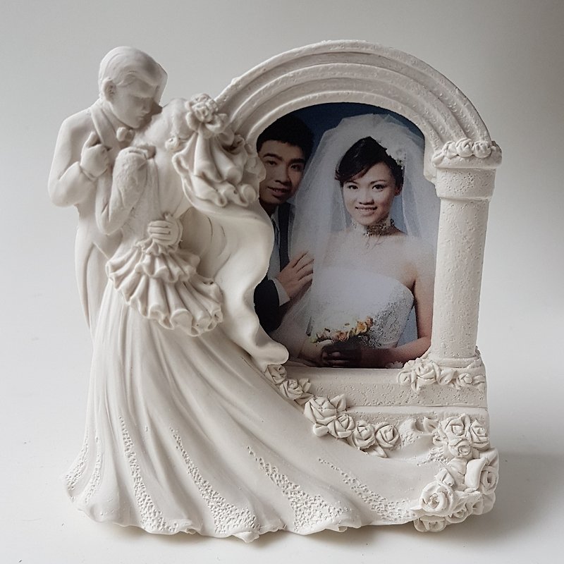 Wedding Photo Frame - Aroma Stone Diffuser - ของวางตกแต่ง - วัสดุอื่นๆ สีเงิน