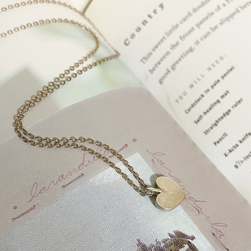 925 Silver heart necklace - สร้อยคอ - เงินแท้ สีเงิน