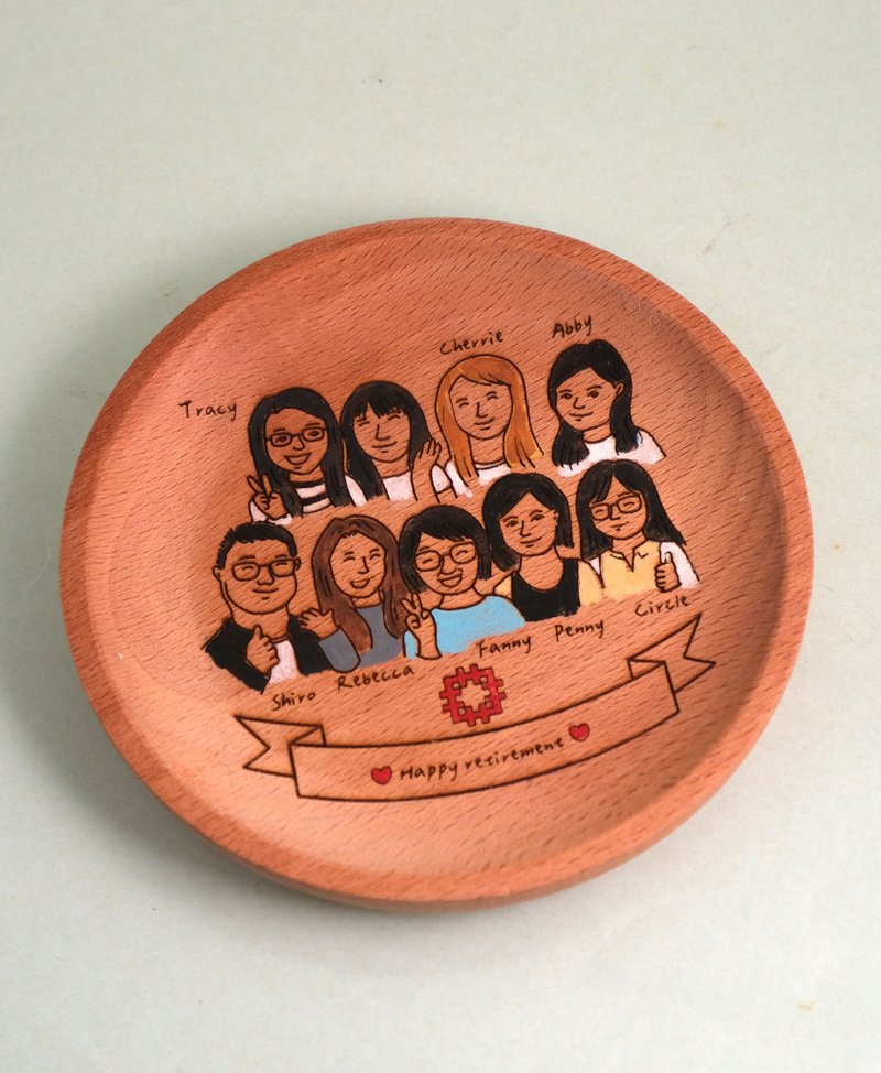 客製化物語小木碟-好朋友訂製版(同款多隻有特別折扣) - 擺飾/家飾品 - 木頭 