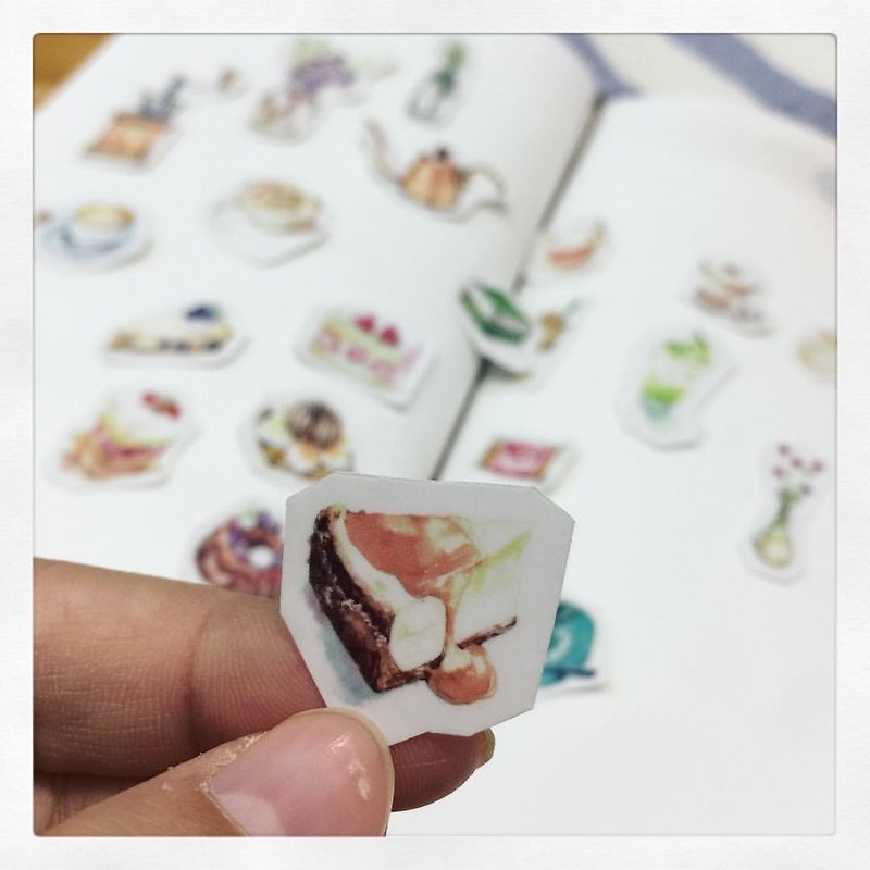 Afternoon tea snacks! Transparent sticker set (21 in) by JOYCE painted hand account - สติกเกอร์ - กระดาษ 